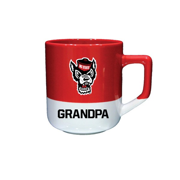 20 oz. Grandpa Mug Red & White With